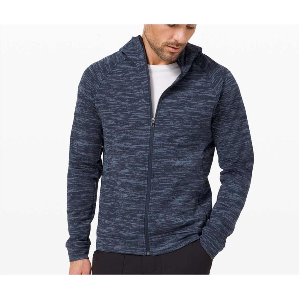 Lululemon City Sweat Full Zip Hoodie *Jacquard Men's Size Medium True Navy Blue